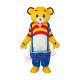 Yellow Bear Wear Blue overalls Mascot Adult Costume Free Shipping Yellow Bear Wear Blue overalls Mascot Adult Costume Free Shipping