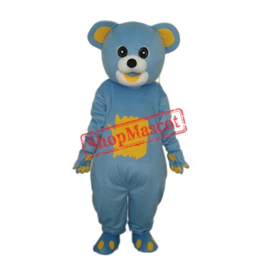 Yellow Belly Blue Bear Mascot Adult Costume Free Shipping