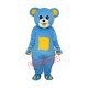 Yellow Belly Blue Bear Mascot Adult Costume Free Shipping