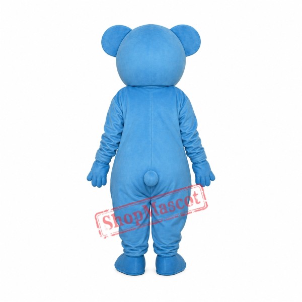 Yellow Belly Blue Bear Mascot Adult Costume Free Shipping