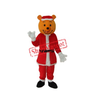 Yellow Christmas Bear Mascot Adult Costume Free Shipping