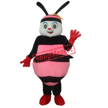 Black & Pink Bee Mascot Adult Costume Free Shipping