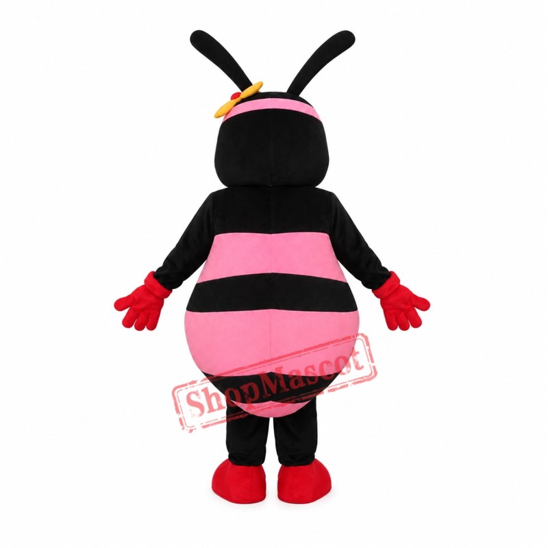Black & Pink Bee Mascot Adult Costume Free Shipping Black & Pink Bee Mascot Adult Costume Free Shipping