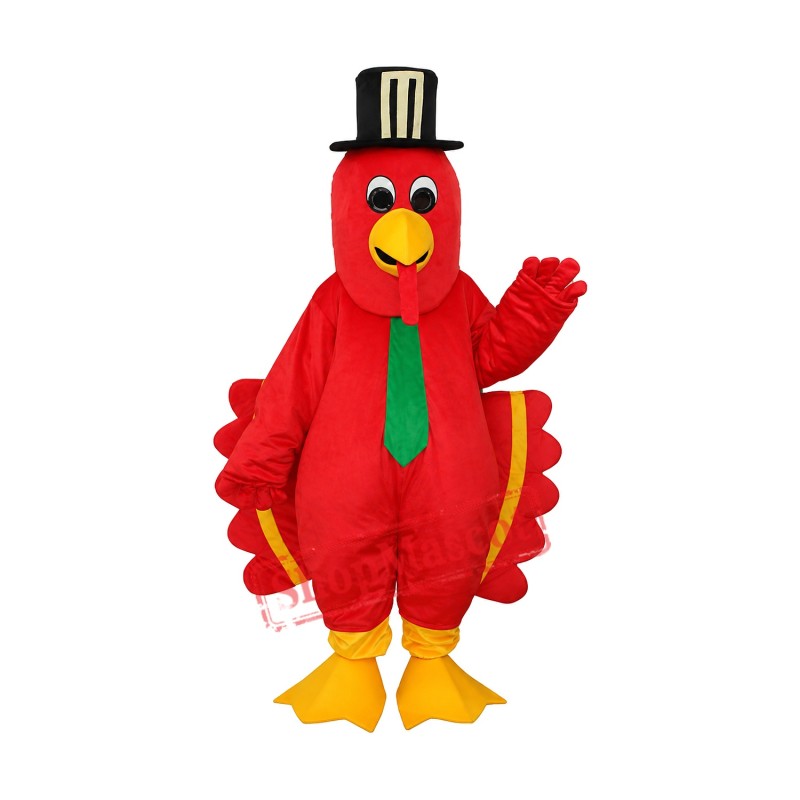 Red Bird with Black Hat Mascot Adult Costume Free Shipping Red Bird with Black Hat Mascot Adult Costume Free Shipping