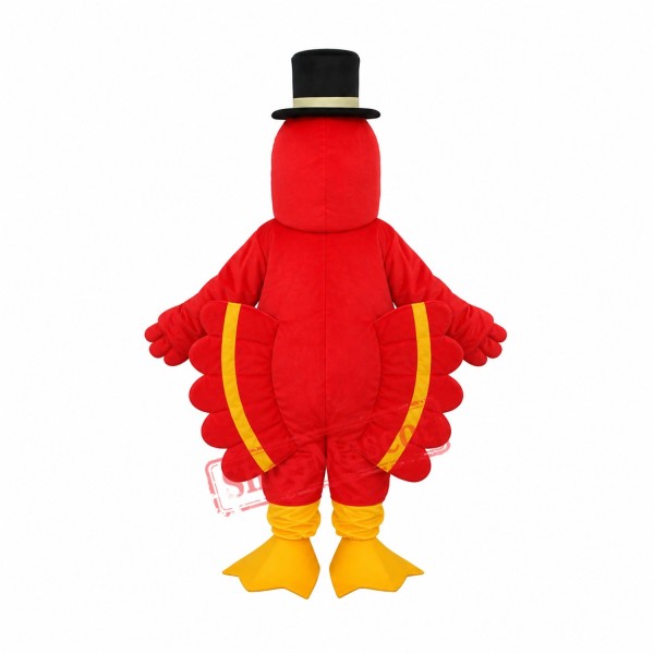 Red Bird with Black Hat Mascot Adult Costume Free Shipping Red Bird with Black Hat Mascot Adult Costume Free Shipping