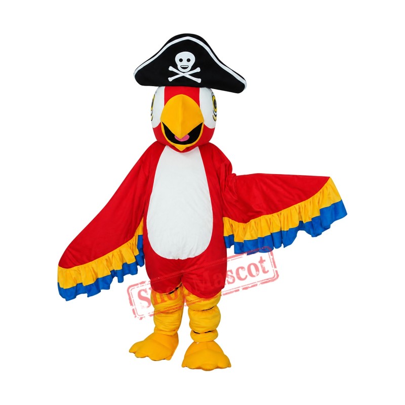Red Pirate Parrot Mascot Adult Costume Free Shipping Red Pirate Parrot Mascot Adult Costume Free Shipping