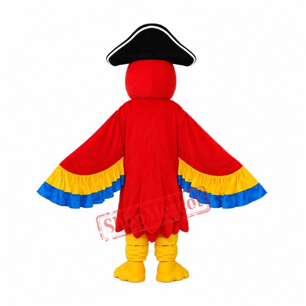 Red Pirate Parrot with Tail Mascot Adult Costume Free Shipping Red Pirate Parrot with Tail Mascot Adult Costume Free Shipping