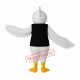 White Eagle in Black Vest Mascot Adult Costume Free Shipping