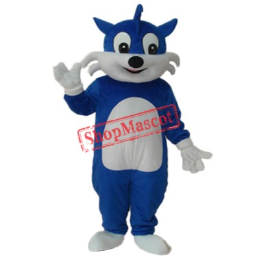 Blue Cat Mascot Adult Costume Free Shipping