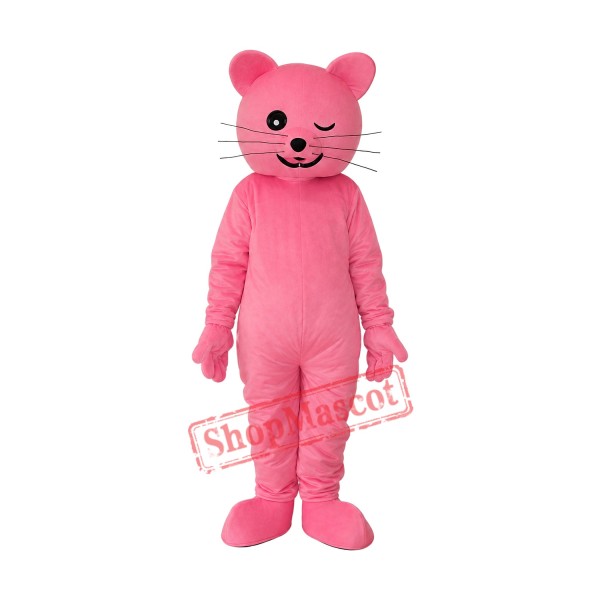 Pink Cat Mascot Adult Costume Free Shipping Pink Cat Mascot Adult Costume Free Shipping
