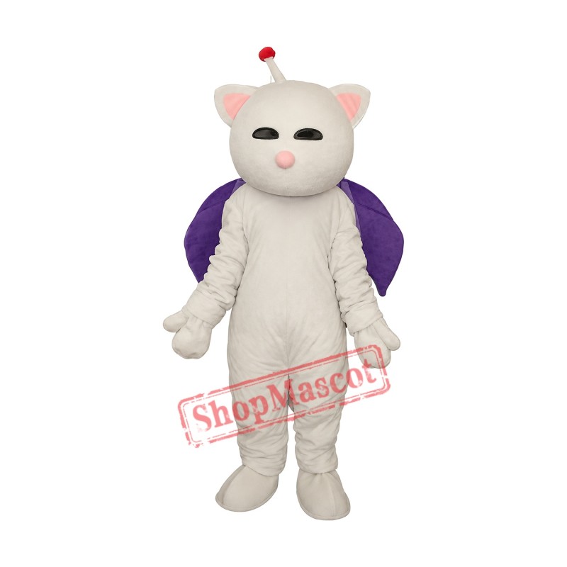 Pink Nose White Cat Mascot Adult Costume Free Shipping Pink Nose White Cat Mascot Adult Costume Free Shipping