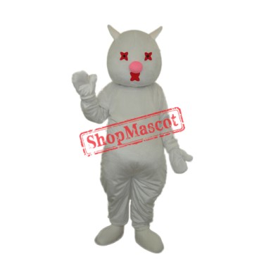 White Cat Mascot Adult Costume Free Shipping