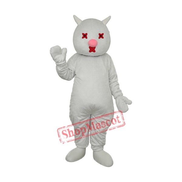 White Cat Mascot Adult Costume Free Shipping