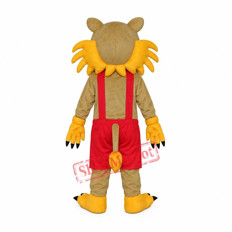 Yellow Face Cat Adult Mascot Costume Free Shipping