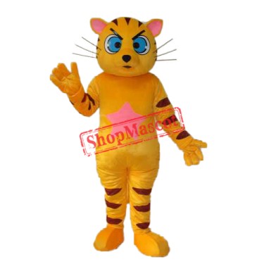 Yellow Star Cat Mascot Adult Costume Free Shipping