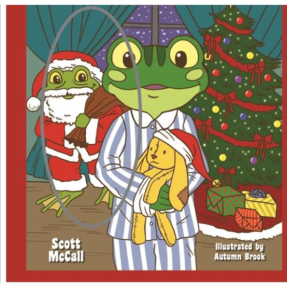 Santa Frog Mascot Costume
