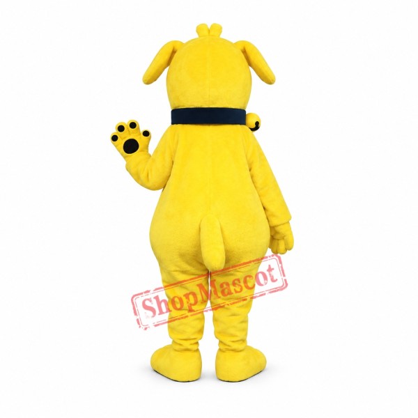 Cute Yellow Dog Mascot Costume