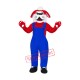 Doctor Red Dog Mascot Costume Doctor Red Dog Mascot Costume