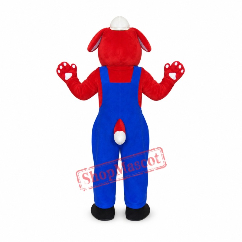 Doctor Red Dog Mascot Costume Doctor Red Dog Mascot Costume