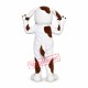 Cute White & Brown Dog Mascot Costume