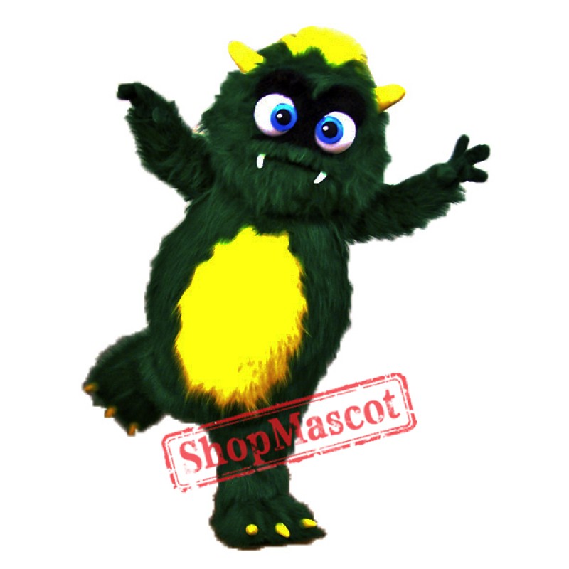 Cute Green Monster Mascot Costume
