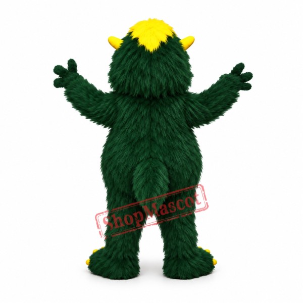 Cute Green Monster Mascot Costume