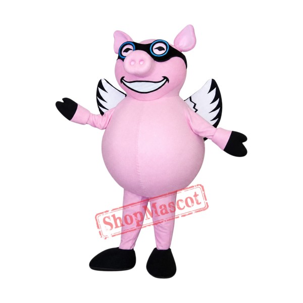 Flying Pig Mascot Costume Flying Pig Mascot Costume