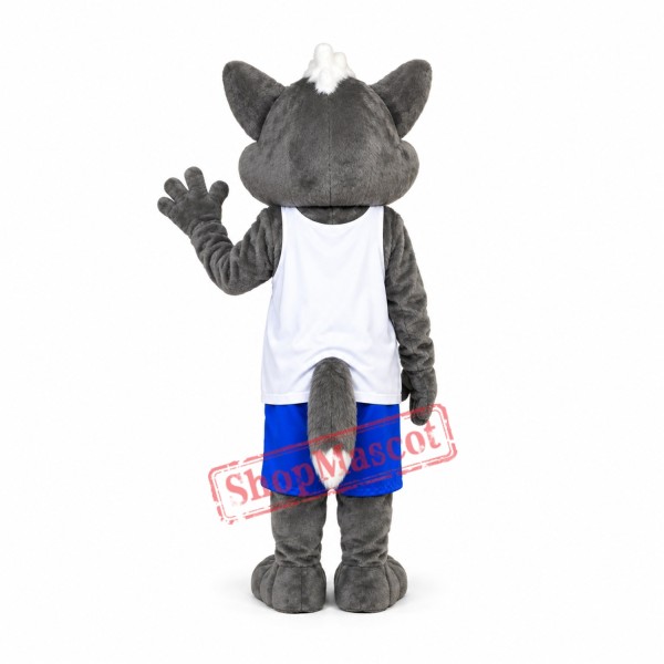 Happy Little Wolf Mascot Costume Happy Little Wolf Mascot Costume