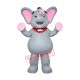 High Quality Grey & Pink Elephant Mascot Costume 