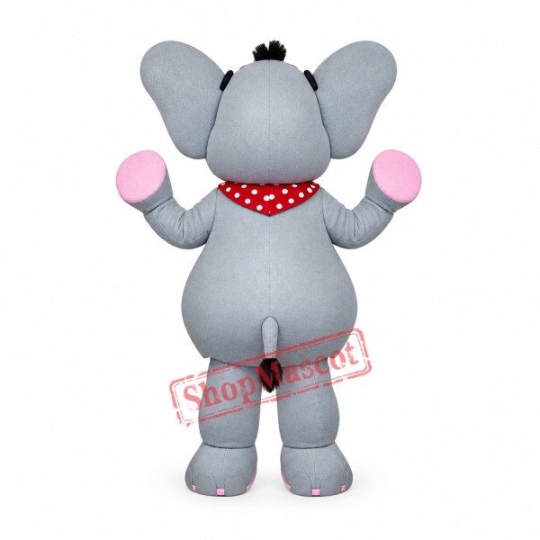 High Quality Grey & Pink Elephant Mascot Costume 