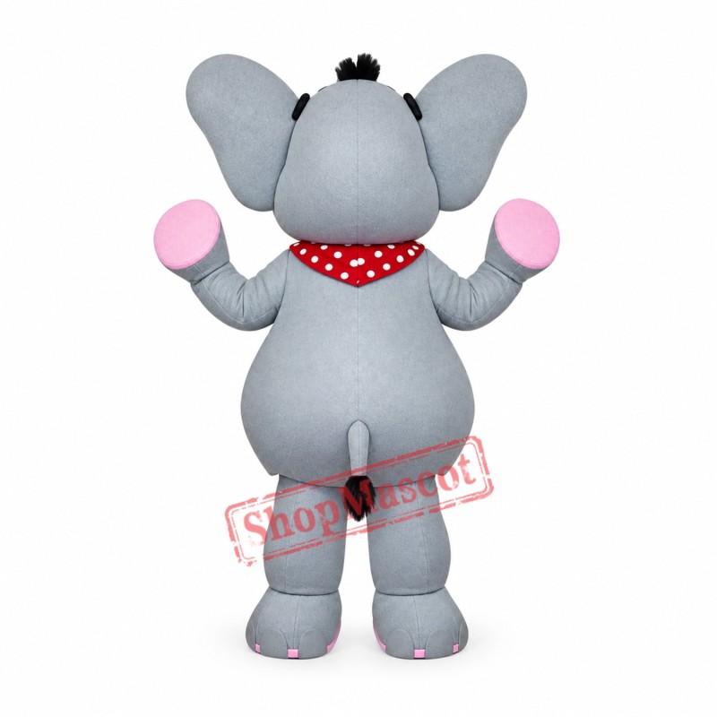 High Quality Grey & Pink Elephant Mascot Costume 