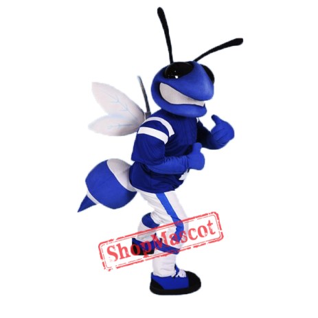 Blue Bee Mascot Costume