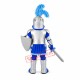 Silver & Blue Knight Mascot Costume Silver & Blue Knight Mascot Costume