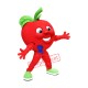Red Apple Mascot Costume Red Apple Mascot Costume