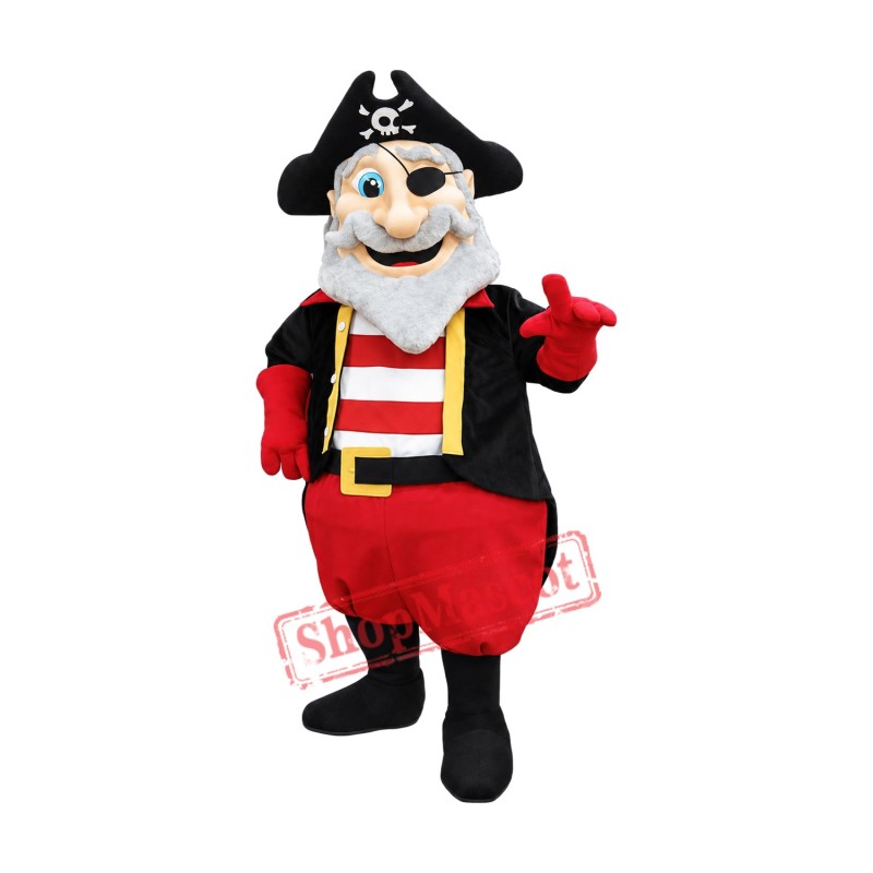 Old Pirate Mascot Costume Old Pirate Mascot Costume