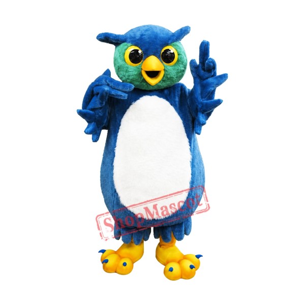 High Quality Blue Owl Mascot Costume