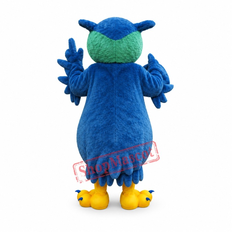 High Quality Blue Owl Mascot Costume High Quality Blue Owl Mascot Costume