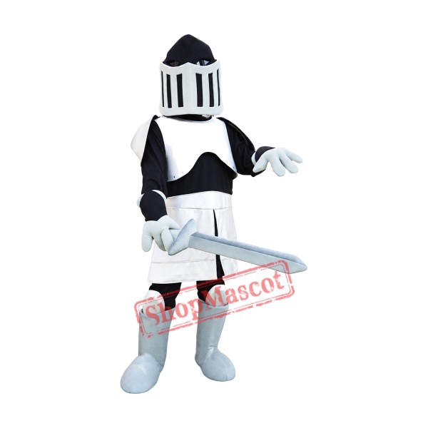 Black & Silver knight Mascot Costume