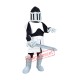 Black & Silver knight Mascot Costume Black & Silver knight Mascot Costume