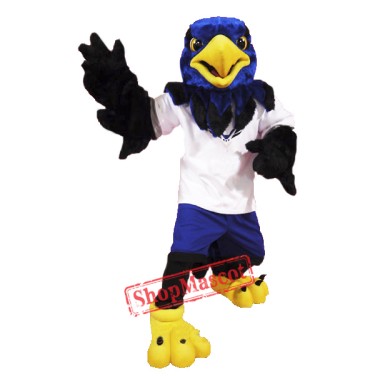 Blue Hawk Mascot Costume