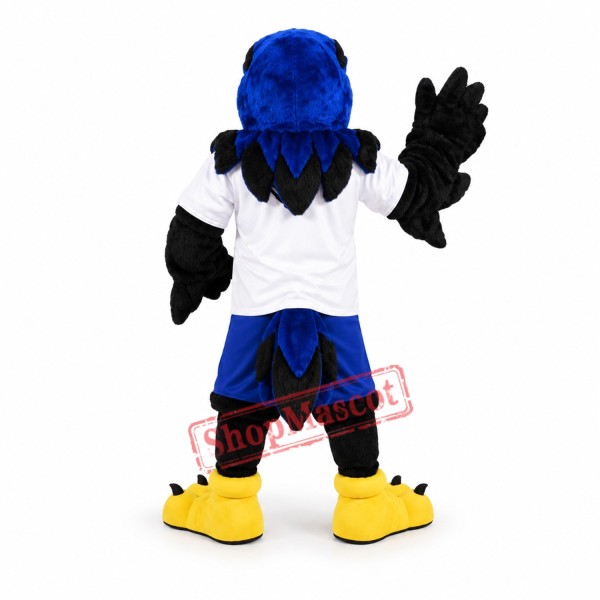 Blue Hawk Mascot Costume Blue Hawk Mascot Costume