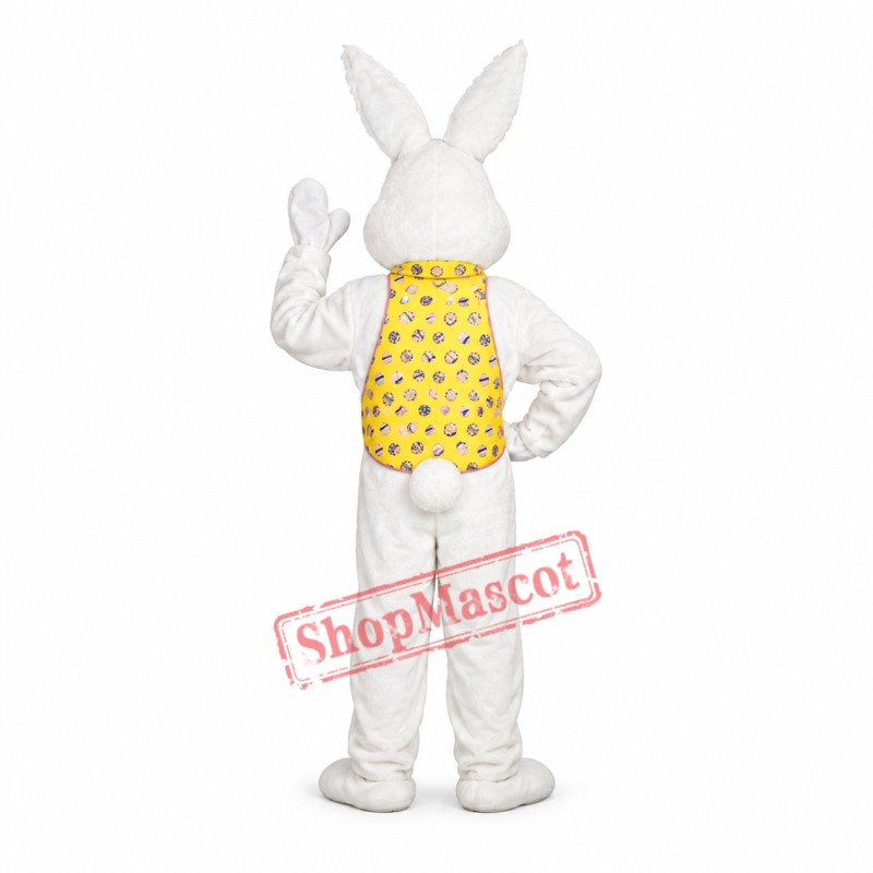 White Adult Easter Bunny Mascot Costume White Adult Easter Bunny Mascot Costume