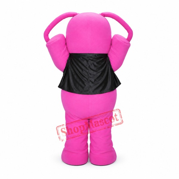 Fat Pink Elephant Mascot Costume
