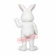 White Fuzzy Bunny Mascot Costume White Fuzzy Bunny Mascot Costume