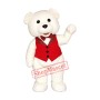 White Teddy Bear Mascot Costume