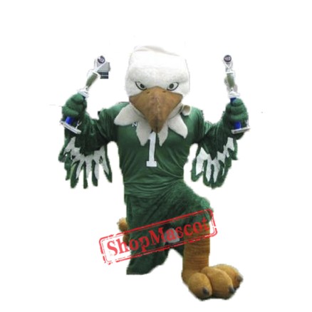 The Scrappy Green Eagle Mascot Costume