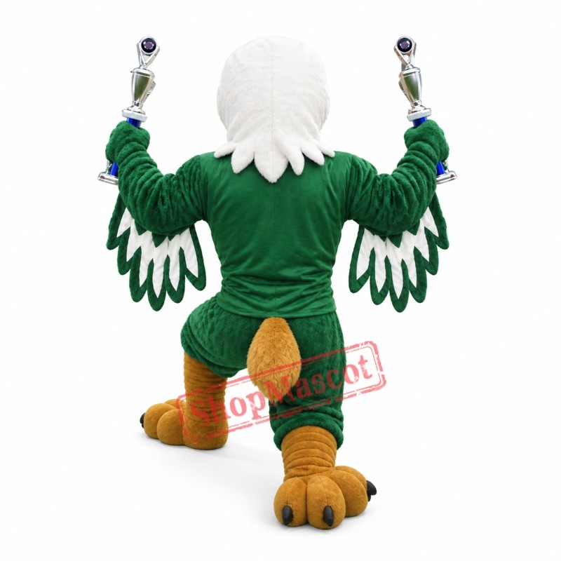 The Scrappy Green Eagle Mascot Costume The Scrappy Green Eagle Mascot Costume