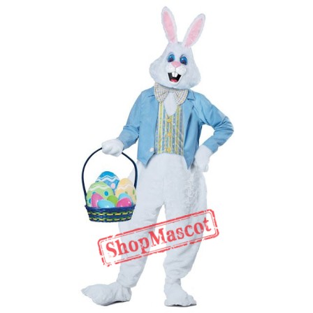 Blue Easter Bunny Mascot Costume Free Shipping