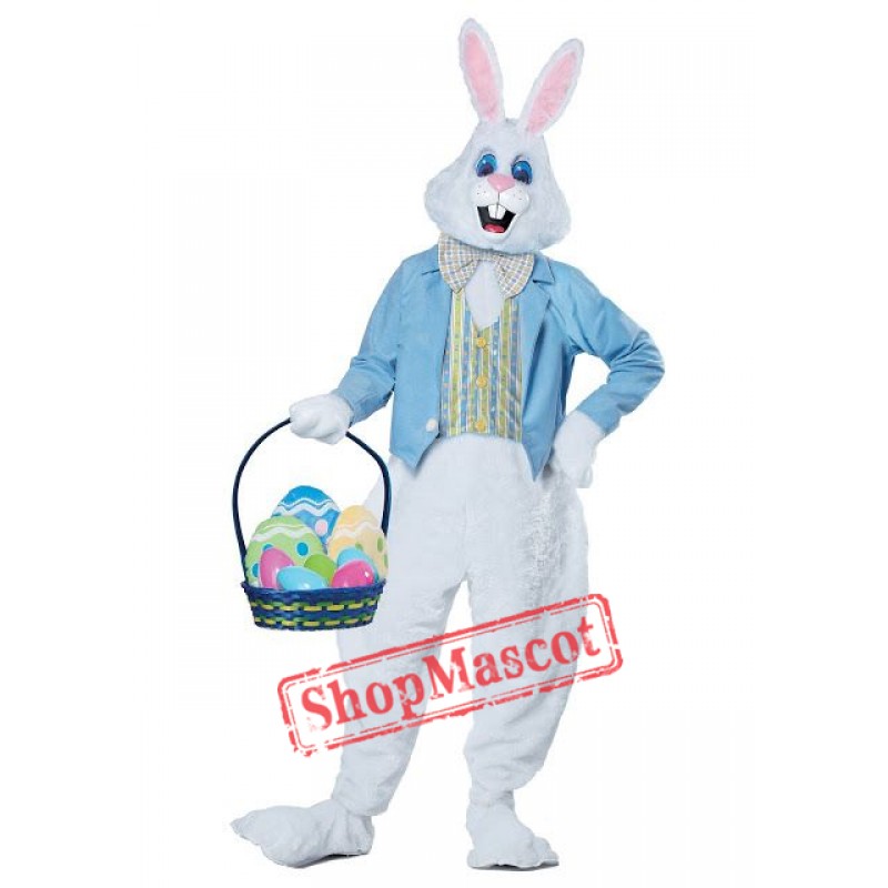 Blue Easter Bunny Mascot Costume Free Shipping