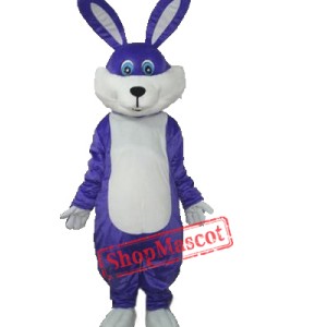 Purple Rabbit Plush Adult Mascot Costume